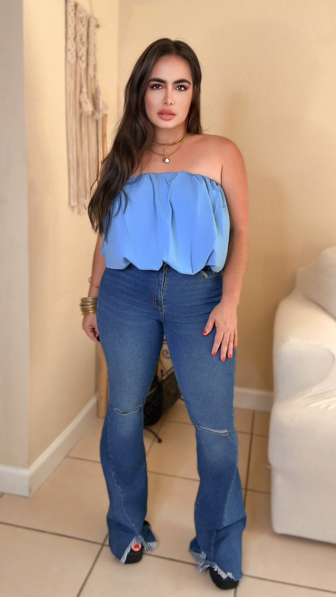 Bella Bubble Top (Blue)