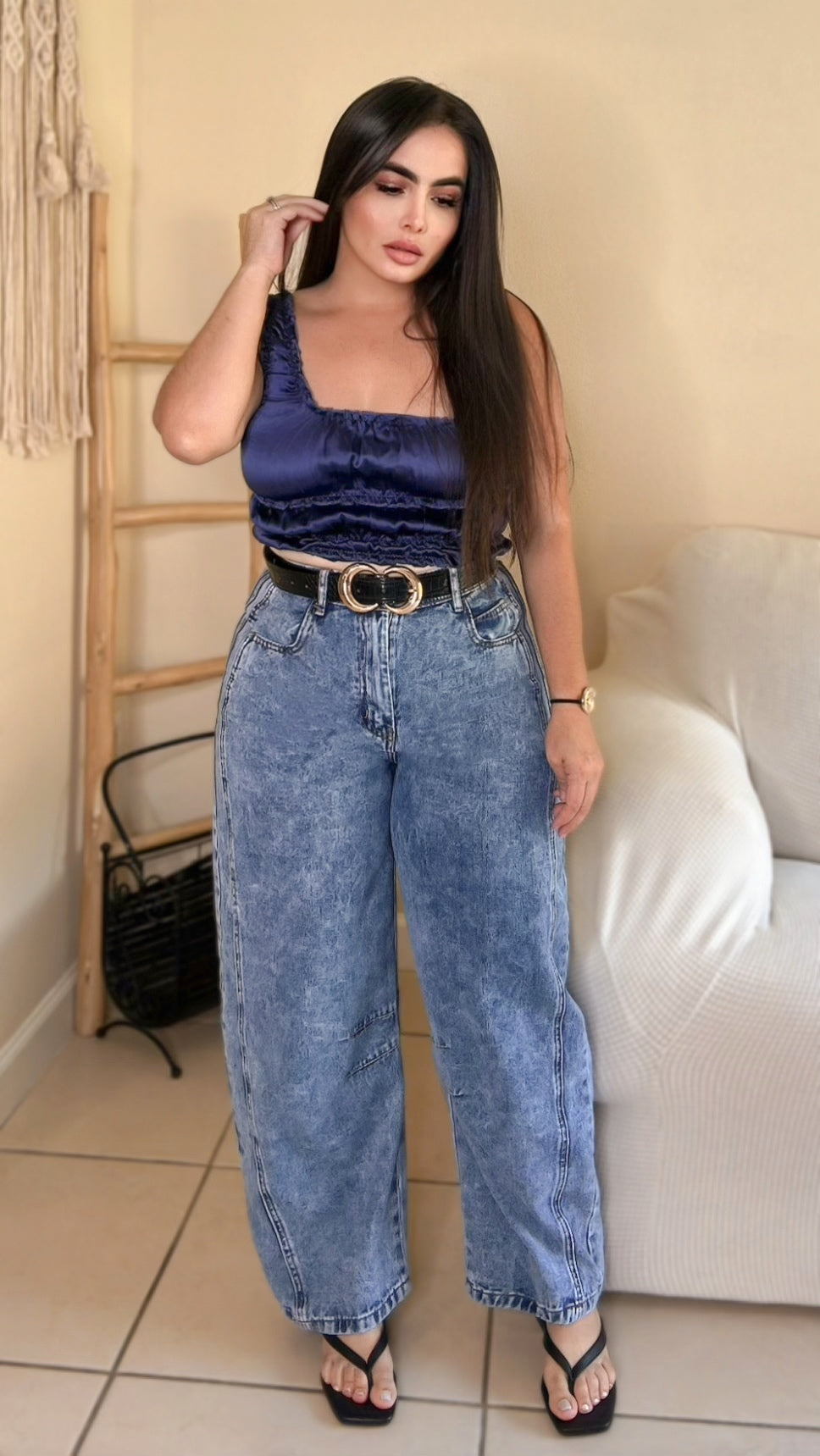 Satin Crush Top