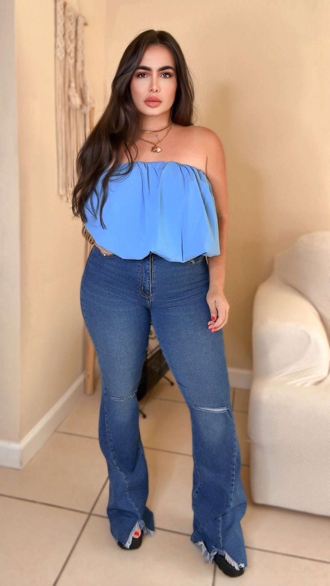 Bella Bubble Top (Blue)
