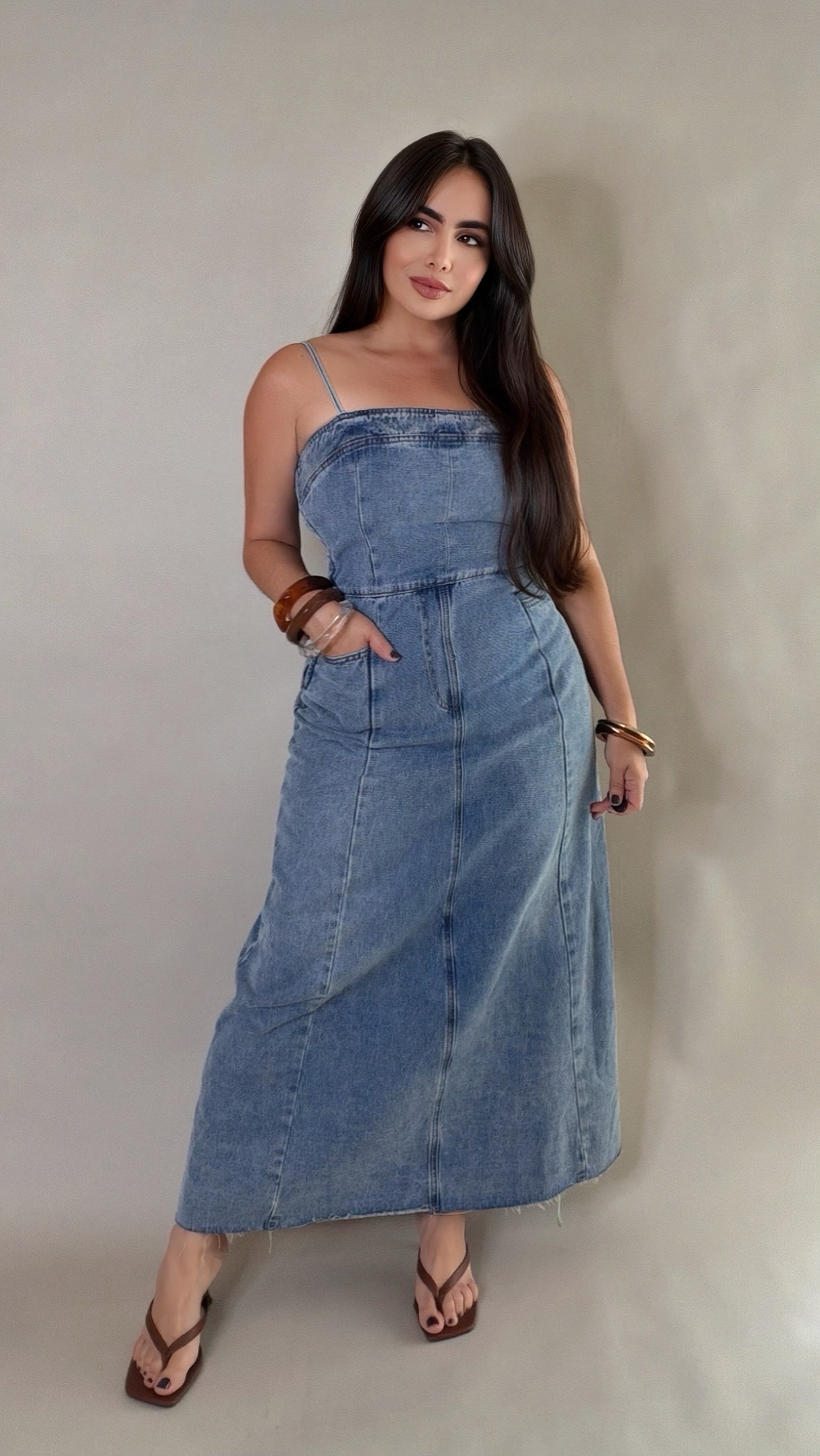 Classic Edge Denim Dress (no stretch) – Peace And Rock Boutique PR