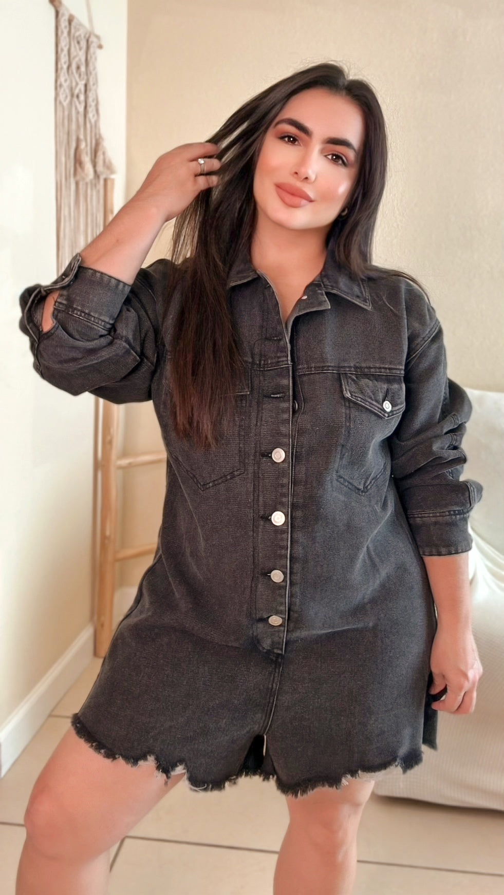 Denim Season Oversized Romper