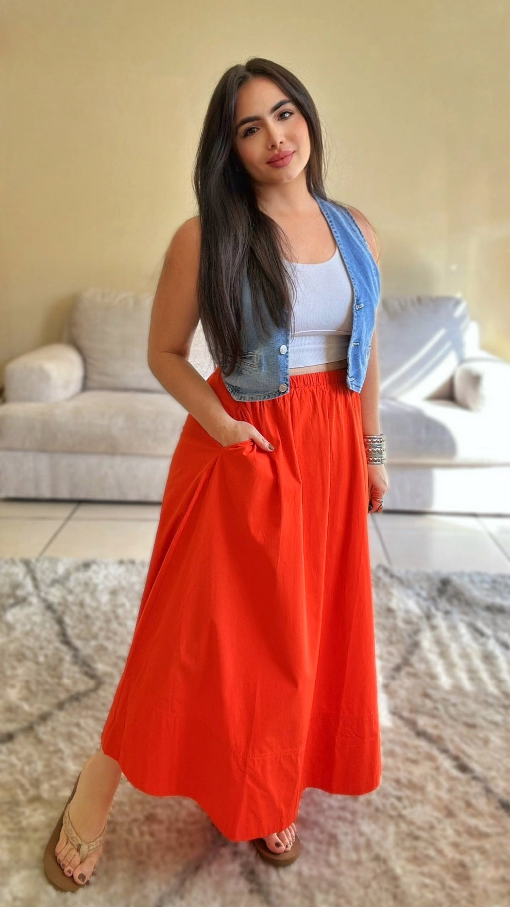 The Zahara Skirt (Orange)