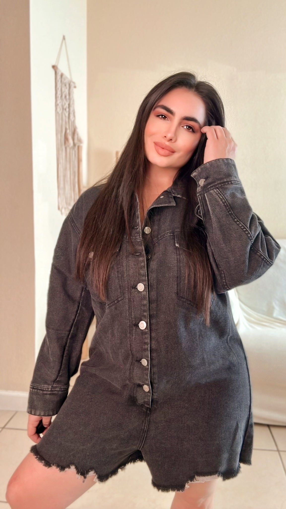 Denim Season Oversized Romper