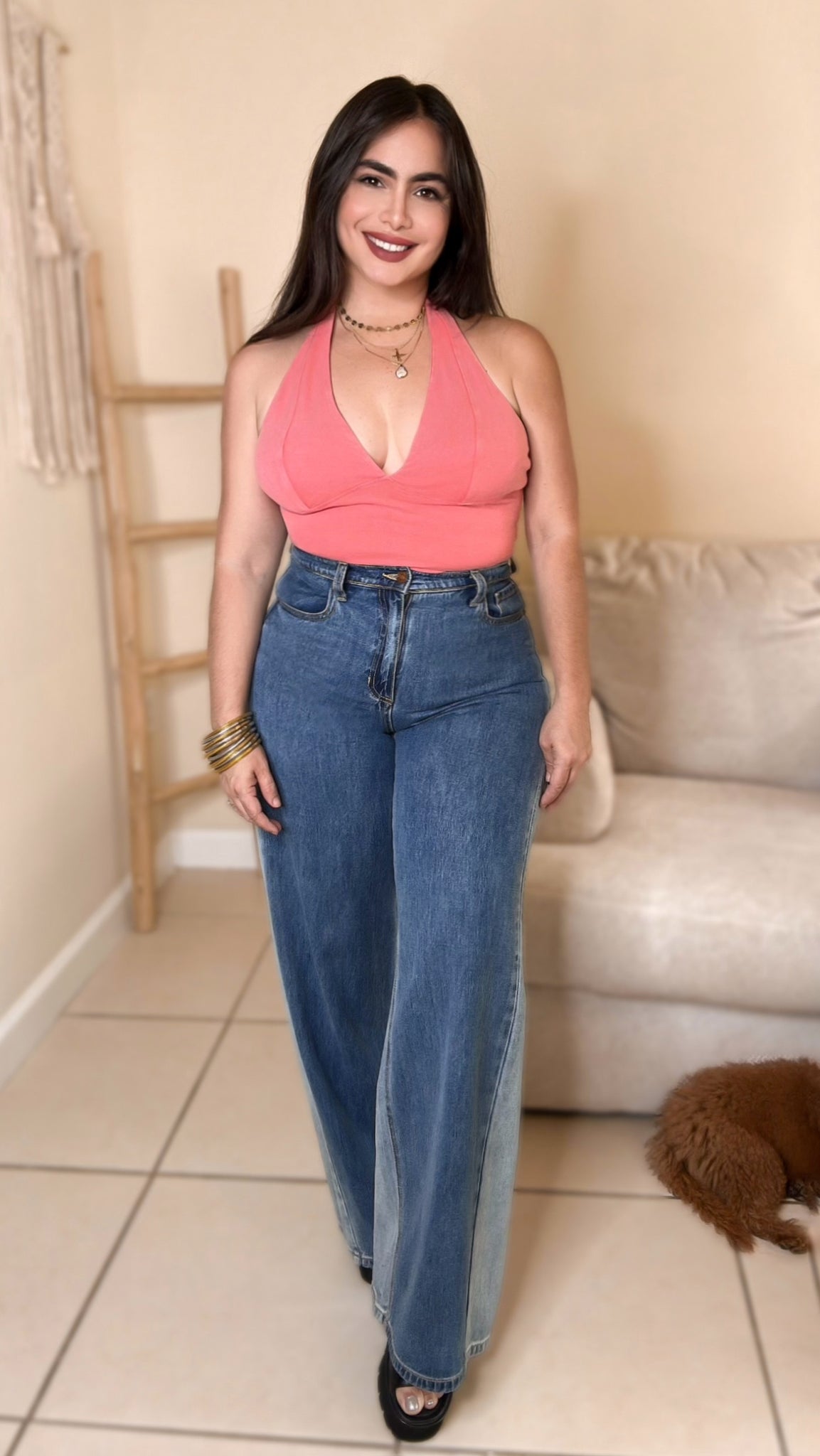 Coral Vibe Top