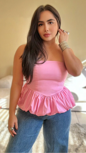 The Lianna Blouse (Baby Pink)