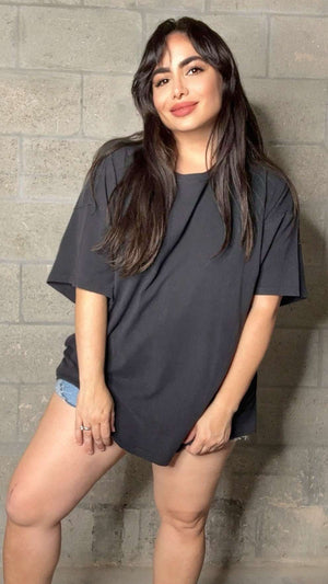 Edgy Lola Oversized Tee (Black)