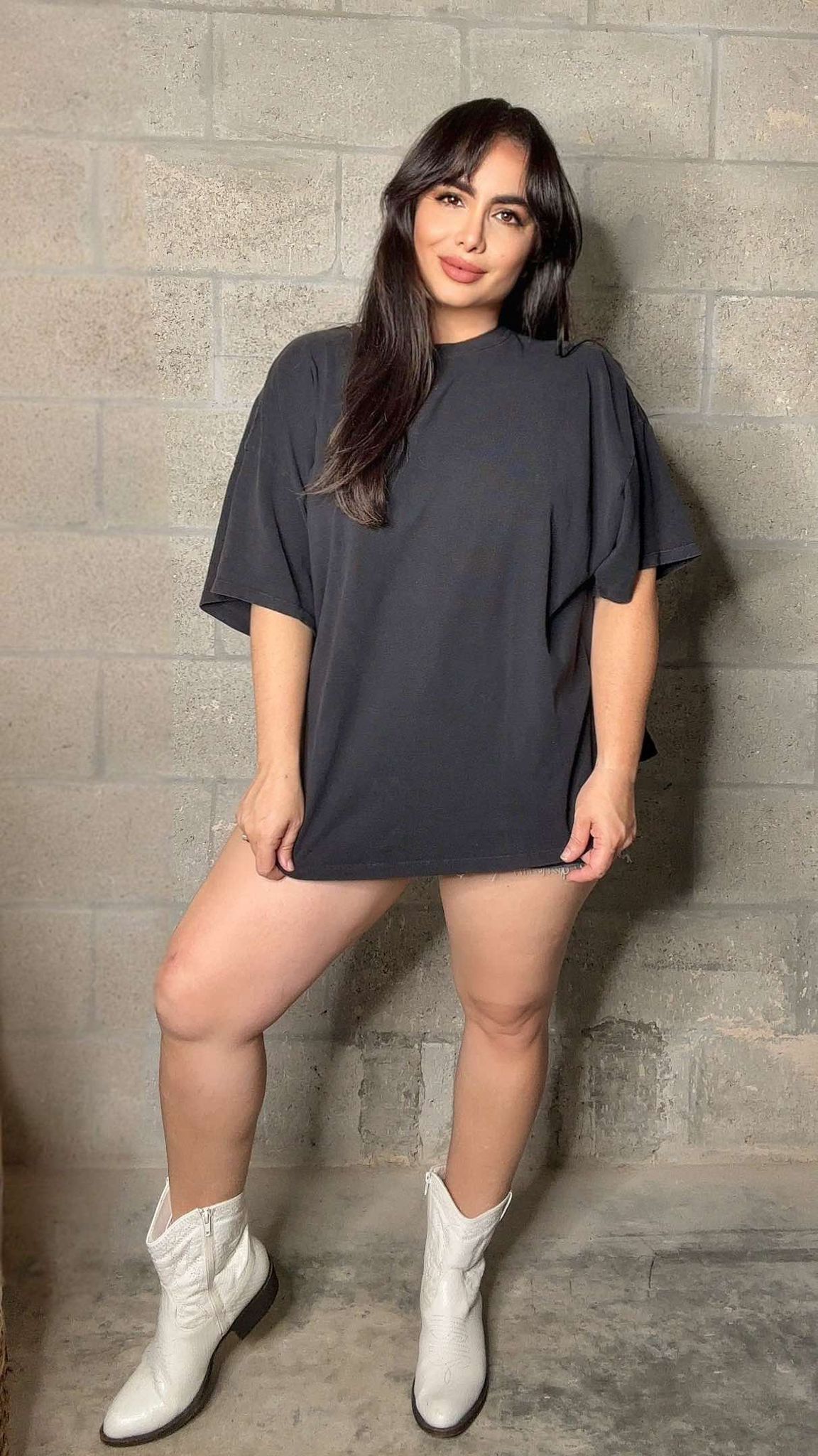 Edgy Lola Oversized Tee (Black)