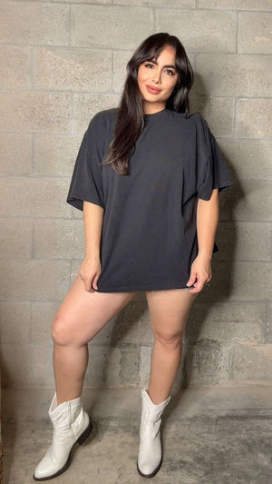 Edgy Lola Oversized Tee (Black)