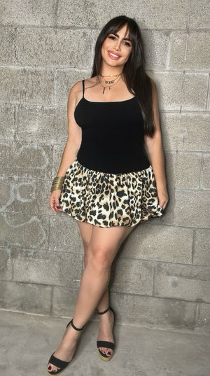 The Elara Bubble Dress (Animal Print)