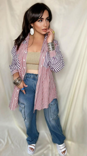 Iria Oversized Stripes Blouse