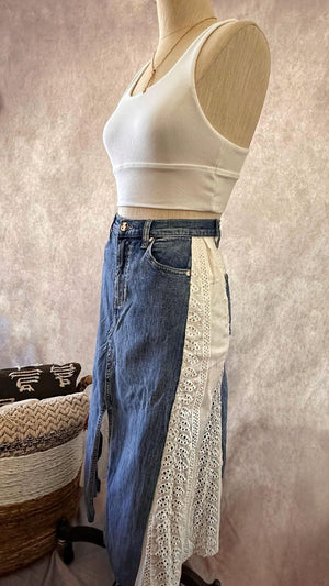 The Ines Contrast Midi Skirt