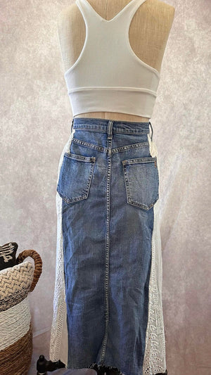 The Ines Contrast Midi Skirt