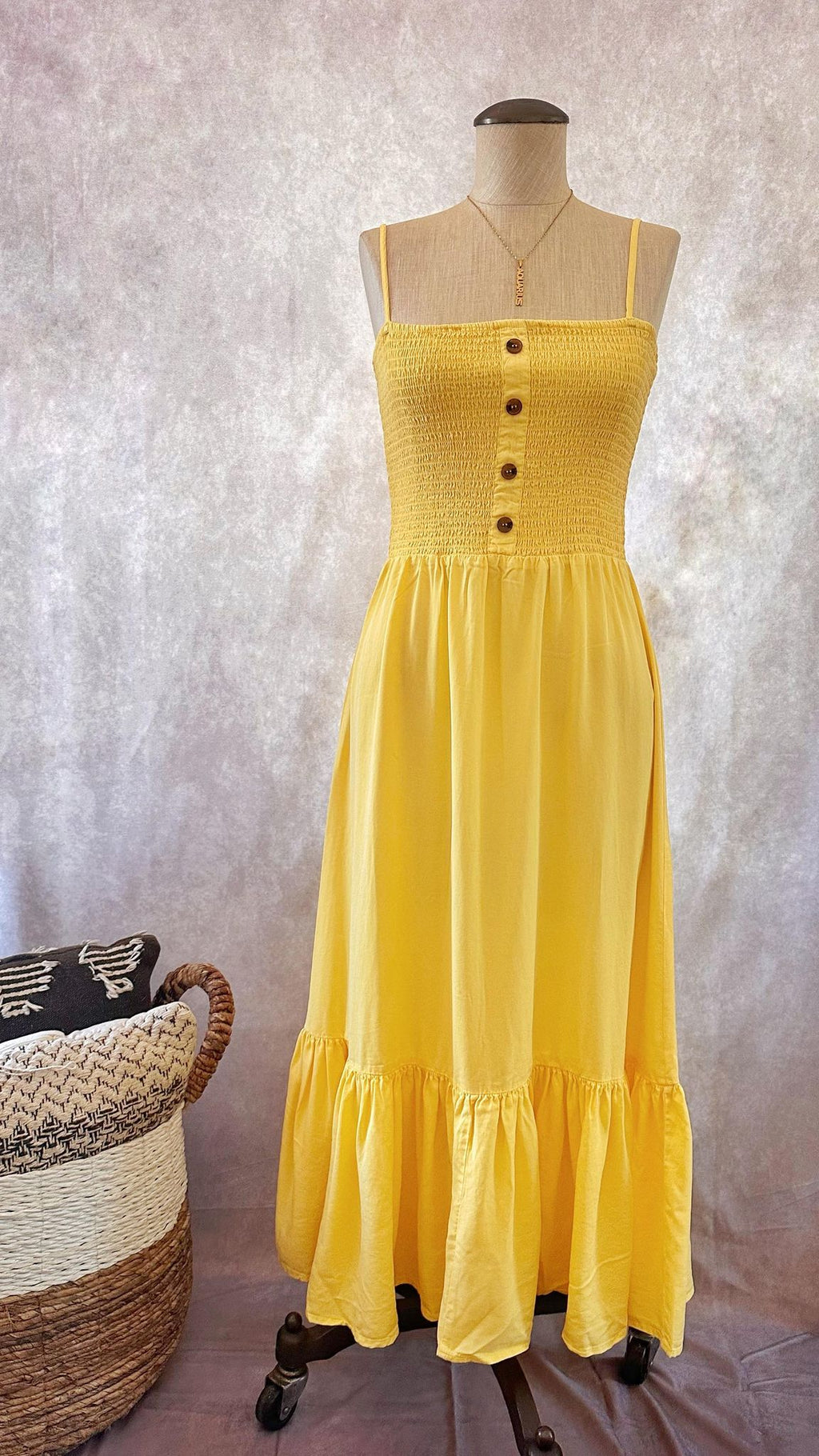 The Maddie Dress (Butter Yellow)