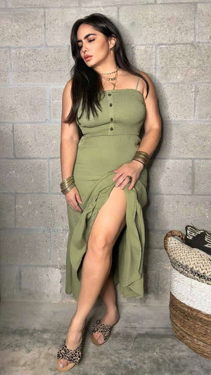 The Maddie Dress (Olive)