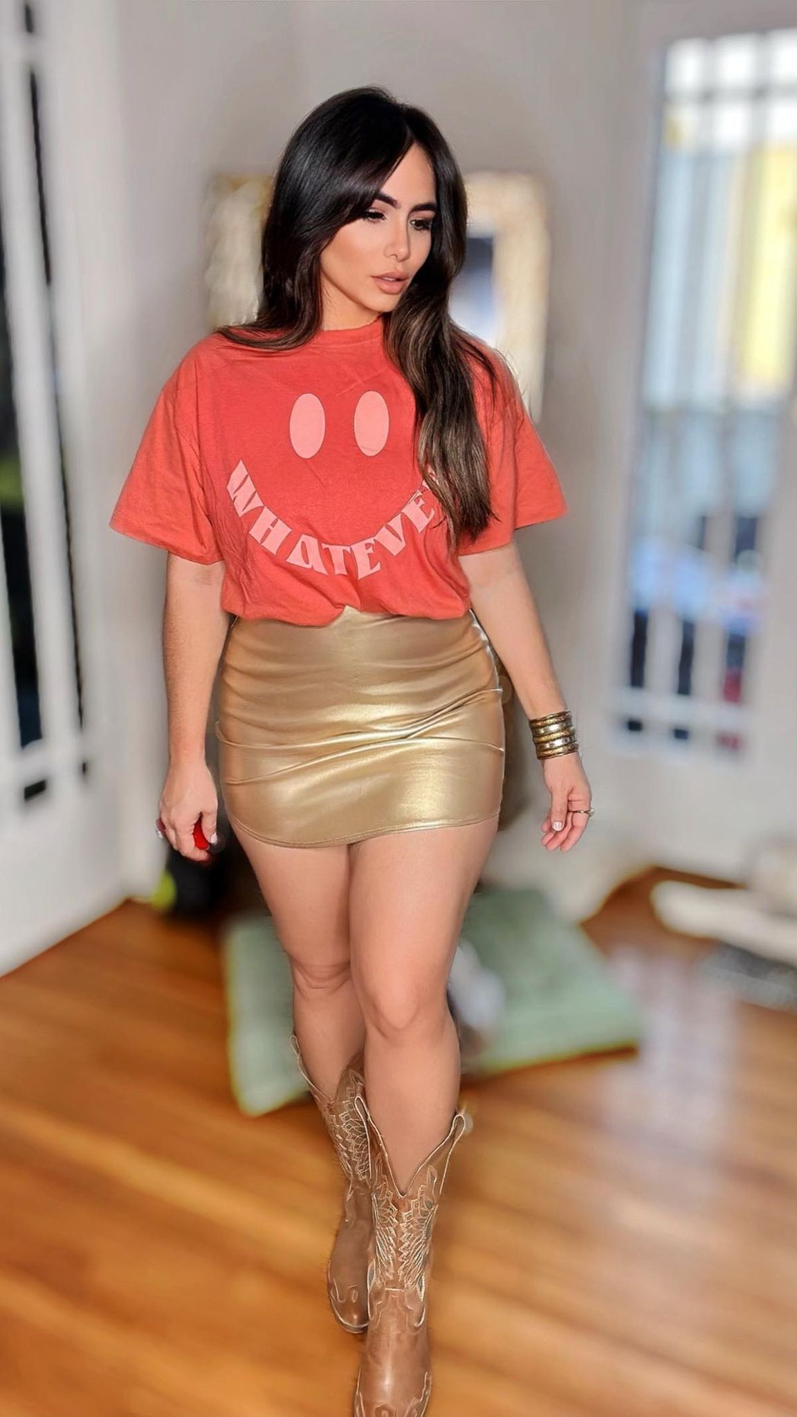 Metallic Skirt (Gold)