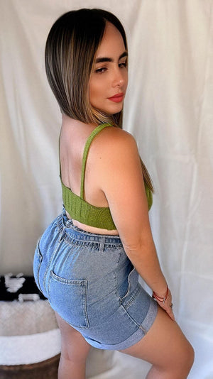 Helene Crop Top (Green)