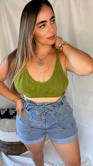 Helene Crop Top (Green)