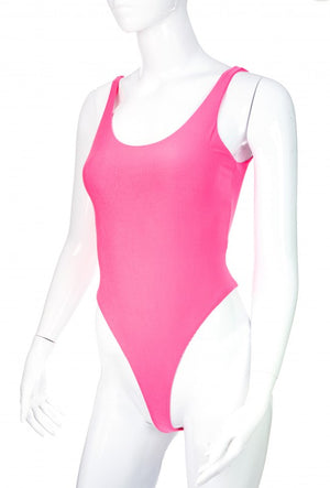 Slinky Scoop Bodysuit (Pink)
